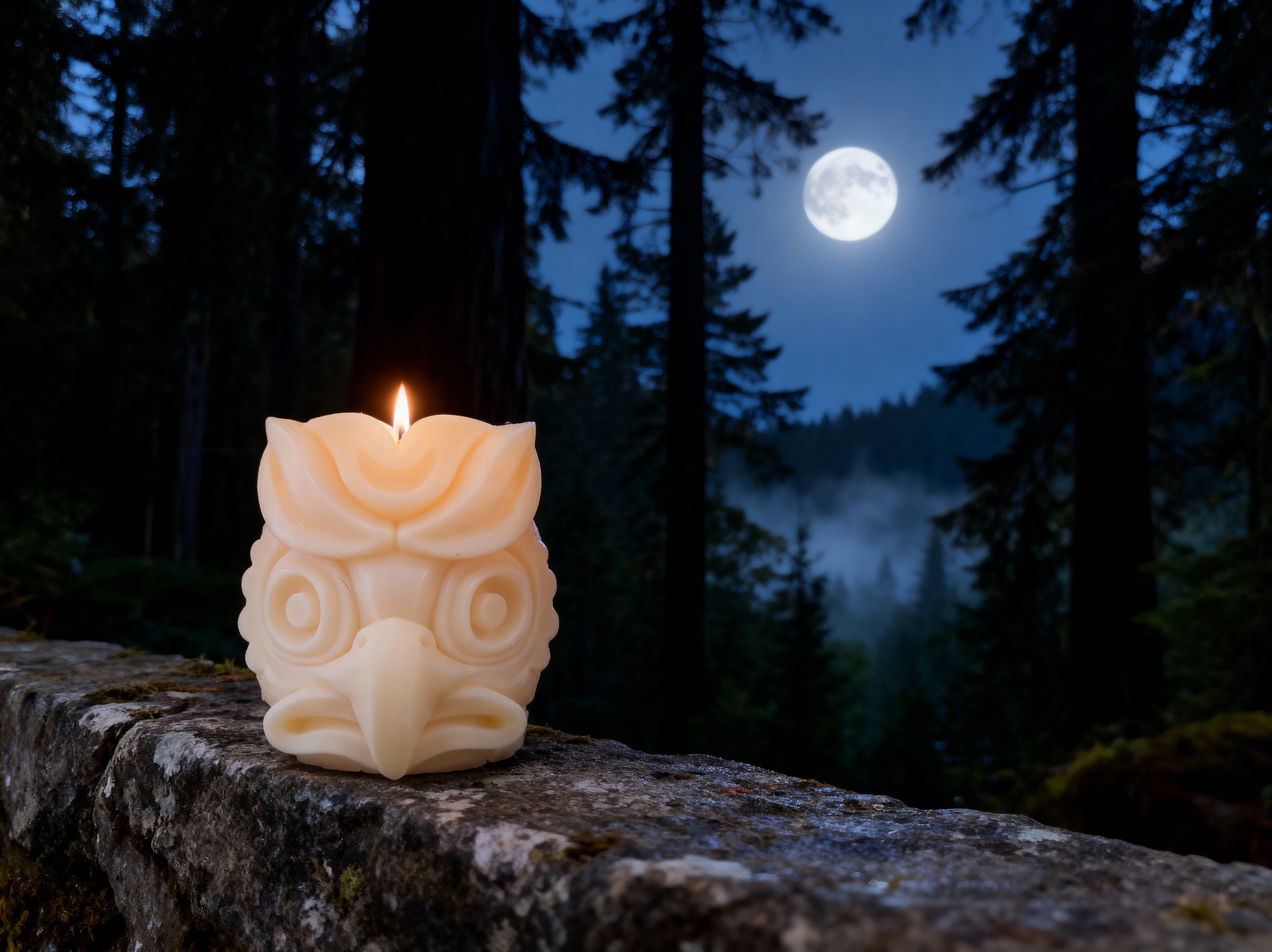 Owl – Keeper of the Night Wisdom   Approx. 4 inches (H) x 4 inches (W)